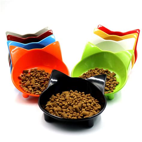 Cute Cat Bowl Shallow Cat Food Bowls Wide Cat Dish Non Slip Cat Feeding Bowls Cat Food Bowl ...