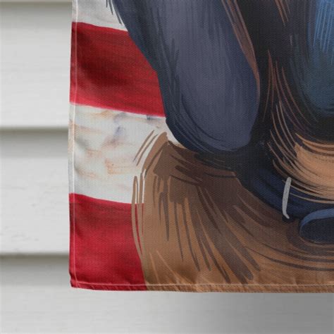 Hanover Hound Dog American Flag Flag Canvas House Size, House Size - QFC