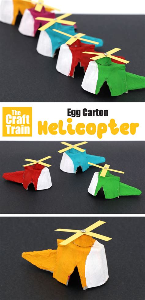 Egg carton helicopter craft - The Craft Train