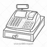 Cash Register Coloring Pages sketch template