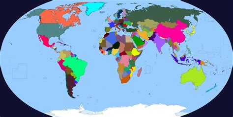 Colored World Map 4 by Neneveh on DeviantArt