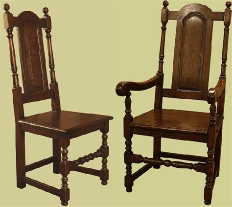 Reproduction Oak Dining Chair | 17th Century Style Carved Chair ...