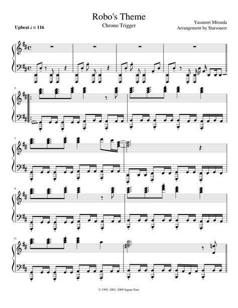 Chrono Trigger - 32 "Robo's Theme" Sheet music for Piano (Solo) | Musescore.com