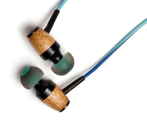 DRM In-Ear Wood Headphones - Teal and Blue – Symphonized