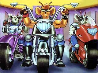 Biker Mice from Mars. Throttle, Modo, and Vinnie, escape a war on their home planet Mars before ...