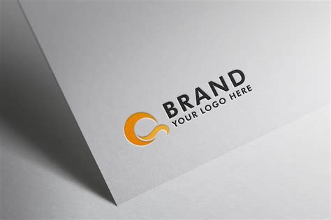 Premium PSD | Logo on a white paper mockup