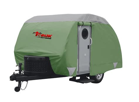 Waterproof Superior Teardrop Travel Trailer Storage Cover Fits Up To 18' 8" Long And 6' Wide ...