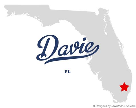 Map of Davie, FL, Florida