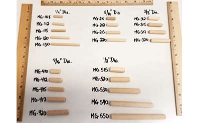 Wood Dowel Pins - Buy Fluted Dowel Pins | Bear Woods Suply