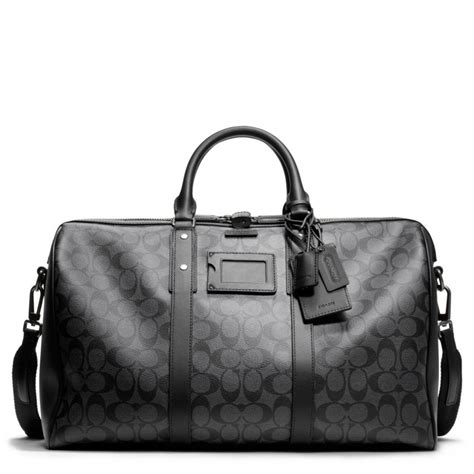 Coach Bleecker Monogram Duffle In Signature Coated Canvas in Black for ...