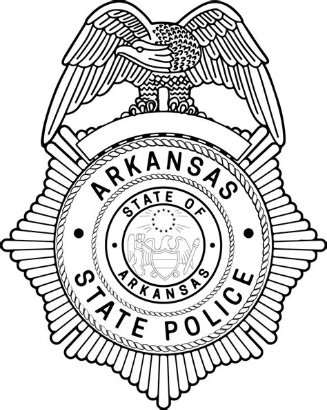 Arkansas State Police Badge Vector File Patch, Vector File, Vector ...