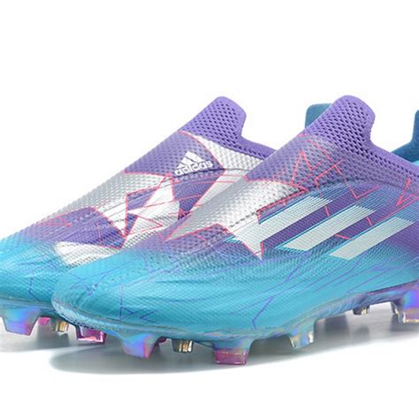 Adidas X Speedflow 1 FG Purple With Blue Silver Low Soccer Cleats