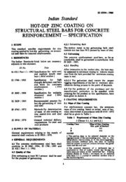 IS 12594: Hot-dip Zinc Coating on Structural Steel Bars for Concrete Reinforcement : Bureau of ...