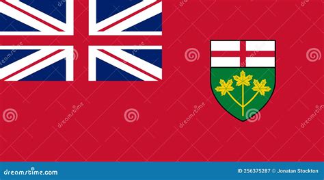 Ontario Flag Vector Illustration. Province of Canada Symbol Stock Illustration - Illustration of ...