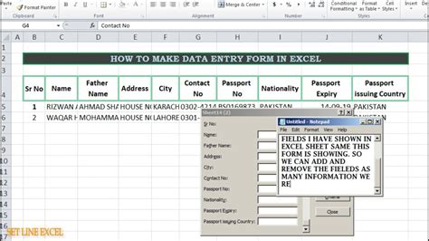 HOW TO MAKE DATA ENTRY FORM IN EXCEL (Without Macros) | Excel, Data entry, Excel hacks