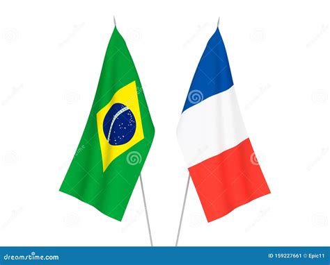 France and Brazil flags stock illustration. Illustration of patriotism ...