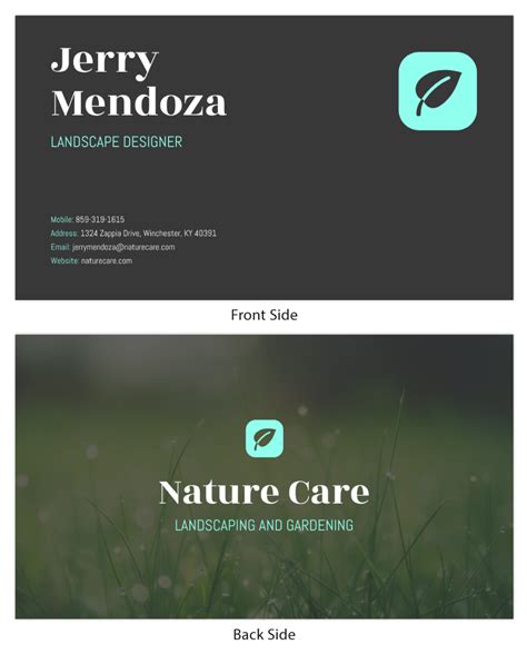 Landscaping Business Card Template – PARAHYENA