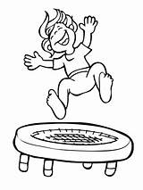 Kid Jumping On The Trampoline coloring Page  Free Printable Coloring Pages sketch template