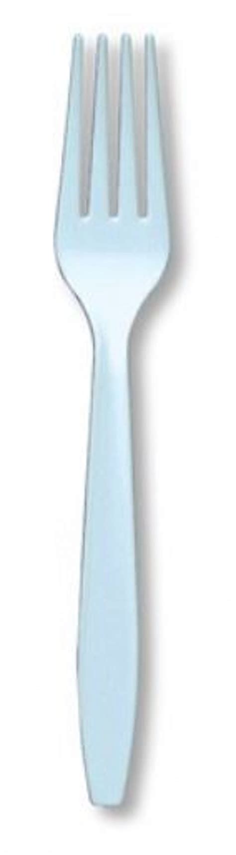 Premium 24 Count Plastic Forks - Pastel Blue - Walmart.com