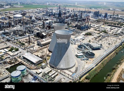 Bay Of Haifa Industrial Zone Aerial View Stock Photo - Alamy