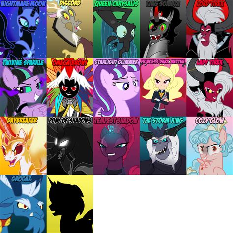 MLP FiM Villain Roster by DashieMLPFiM on DeviantArt