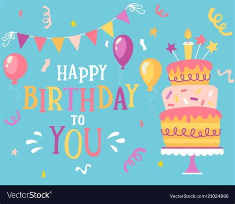 Happy birthday to you Royalty Free Vector Image