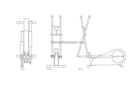 Elliptical Machine - Free CAD Drawings