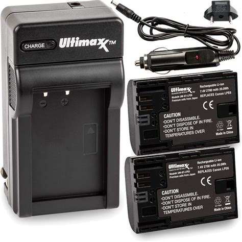 Battery AC Charger for Canon LP-E6 LP-E6N Canon R, 5DS, 7D, 6D, 5D, 90D ...