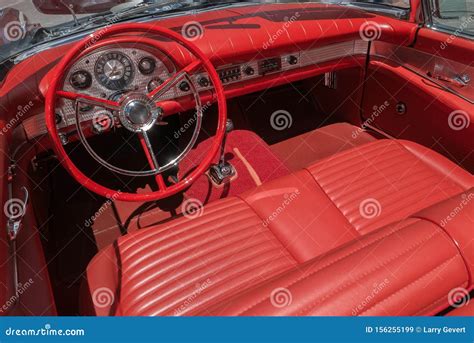 Classic, a red convertible editorial stock image. Image of colors - 156255199