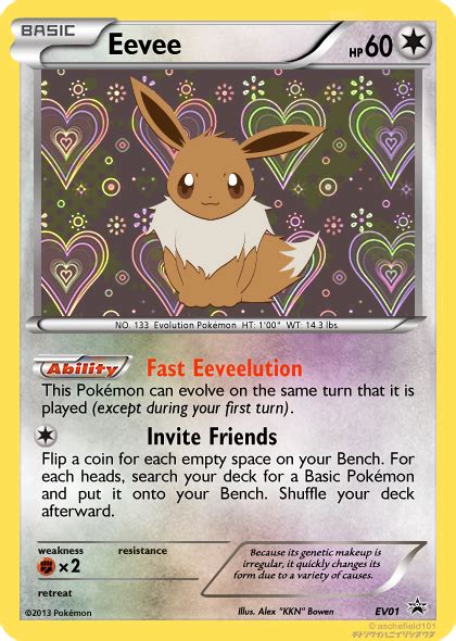 Eevee Fake Card (BW/XY) by icycatelf on DeviantArt