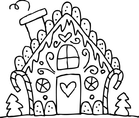 Printable Coloring Pages Gingerbread House