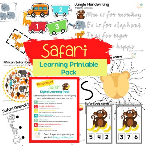 Preschool Safari Digital Learning Pack - My Creative Box