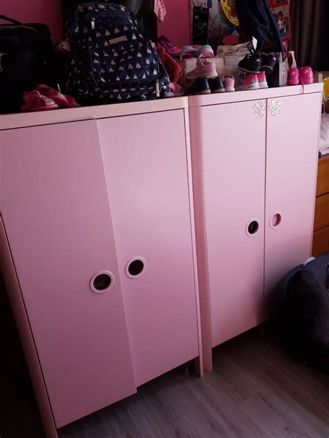 Ikea children's wardrobe pink color, Babies & Kids, Baby Nursery & Kids ...