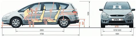 Body dimensions of Ford S-Max - Dimension tables