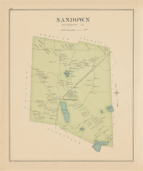 SANDOWN New Hampshire 1892 Map | Etsy