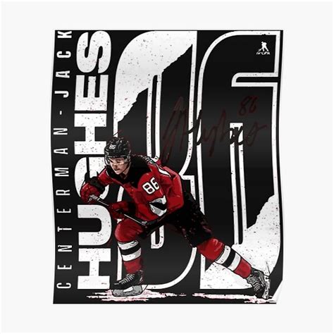 "Jack Hughes New Jersey Hockey " Poster for Sale by OurBoudoirs | Redbubble