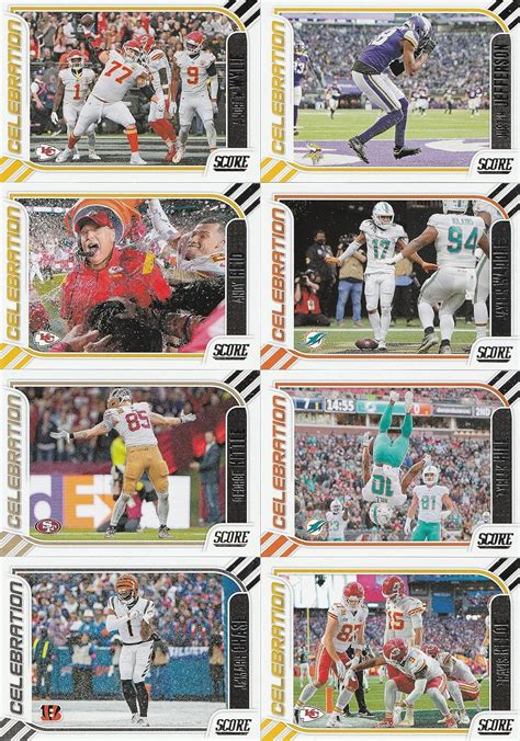 2023 Panini Score Football Cards Celebration INSERT SET 25 CARDS Josh Allen Jalen Hurts Sauce ...