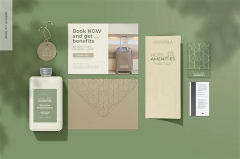 Premium PSD | Hotel Branding Mockup Top View