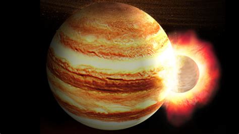 Jupiter’s weird core may have resulted from an early collision ...