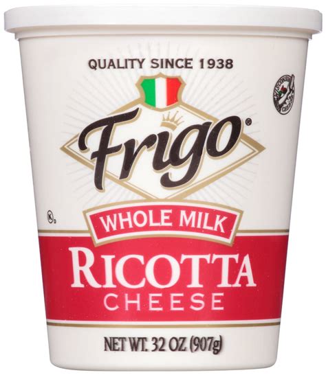 Frigo Whole Milk Ricotta Cheese, 32 oz Refrigerated Plastic Cup ...