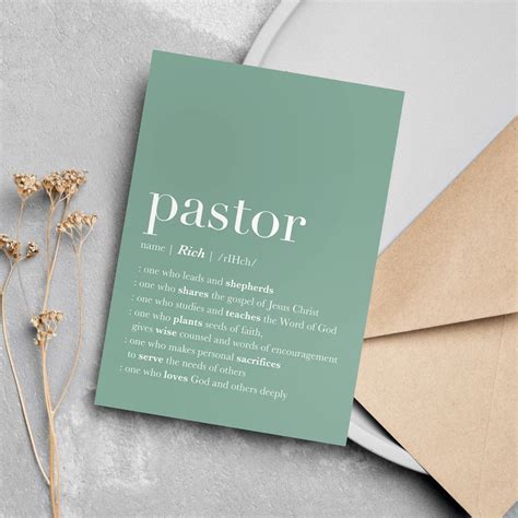 Pastor Appreciation Card, PRINTABLE, Custom Pastor Appreciation Gift, Thank You Pastor Gift Idea ...