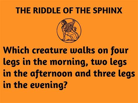 The riddle of the sphinx answer | Can you solve it? Riddlester