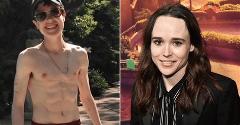 Elliot Page flaunts abs in first shirtless pic since coming out as trans, fans say 'this is what ...