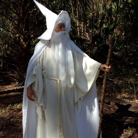 Gandalf the White Costume Flowing hooded Cape over Robe with | Etsy