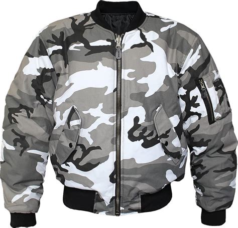 Kids camo MA1 urban camouflage army bomber jacket Women's Clothing ...