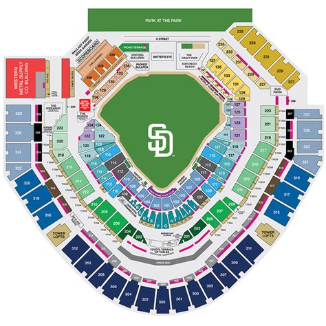 Petco Park Seating Map - Netting | San Diego Padres