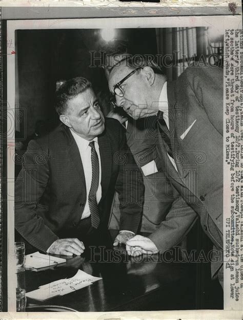 1963 Press Photo Joseph Valachi Testimony, Senate Subcommittee, Organi - Historic Images