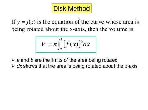 PPT - 7.2 Volume: The Disk Method PowerPoint Presentation, free download - ID:2572139