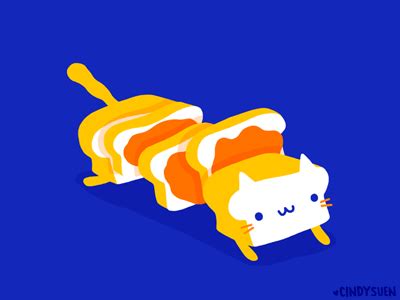 GIF: toast cat! by Cindy Suen on Dribbble