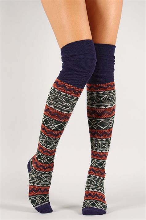 12 Funky and Cool Printed Thigh High Socks Stockings